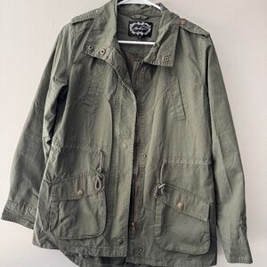 Ambiance women's military utility jacket
